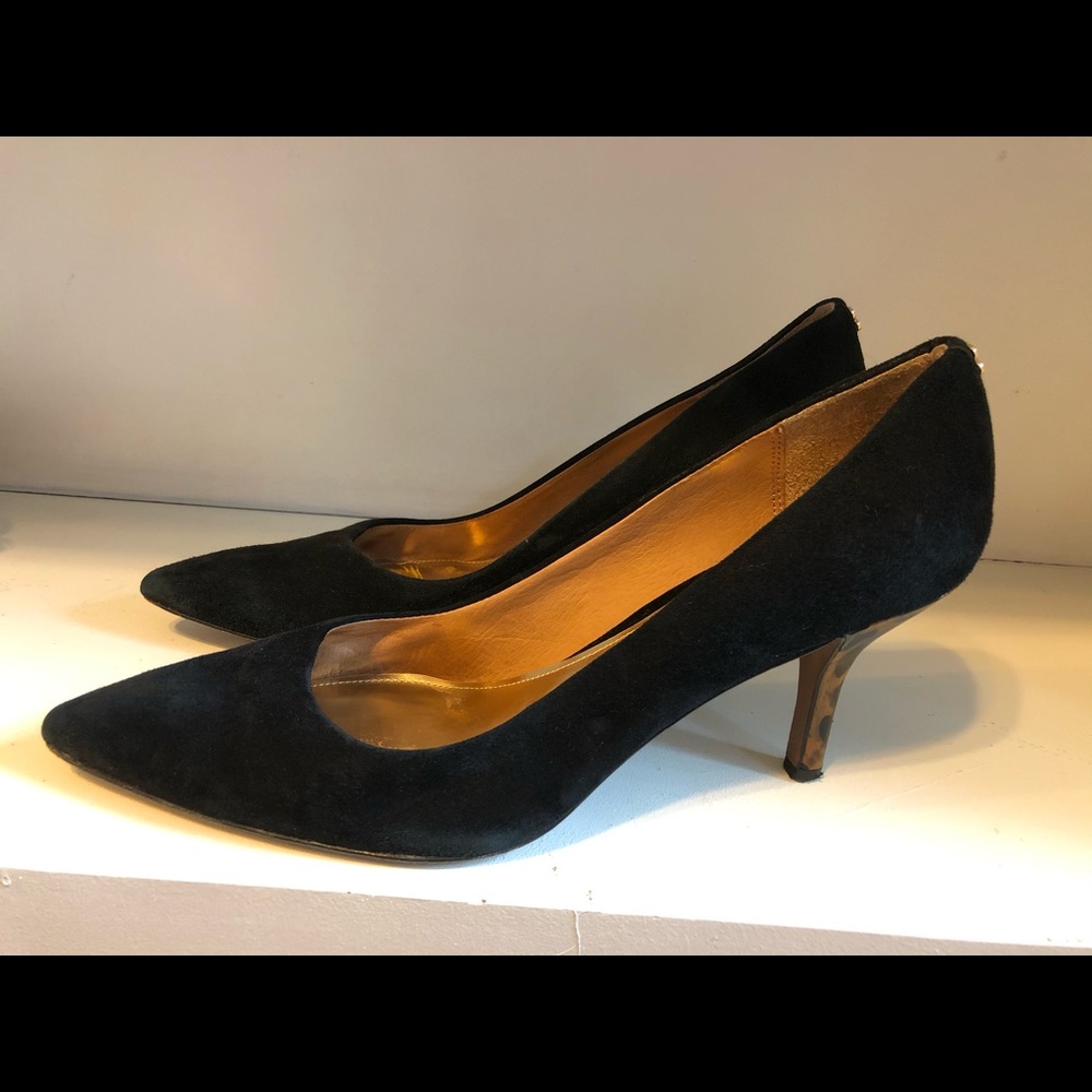 Coach Black Suede Heels